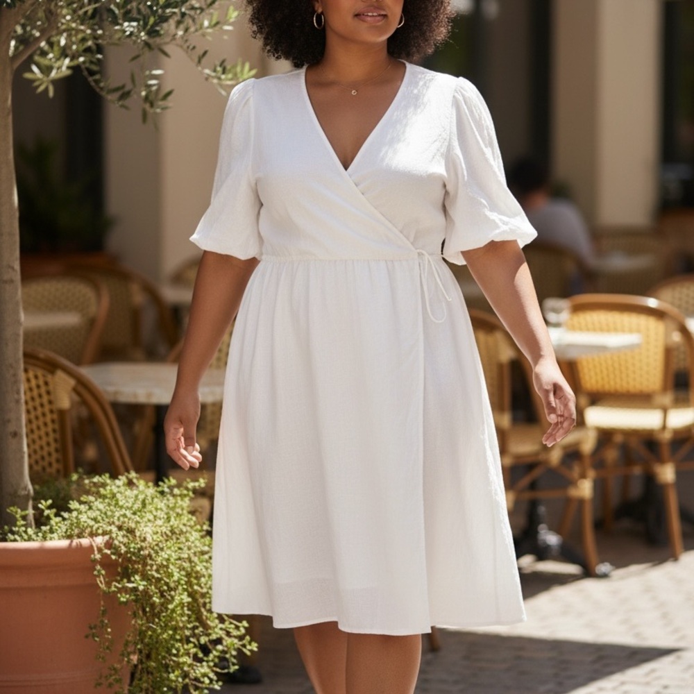 Old Navy Elegant White Midi Dress